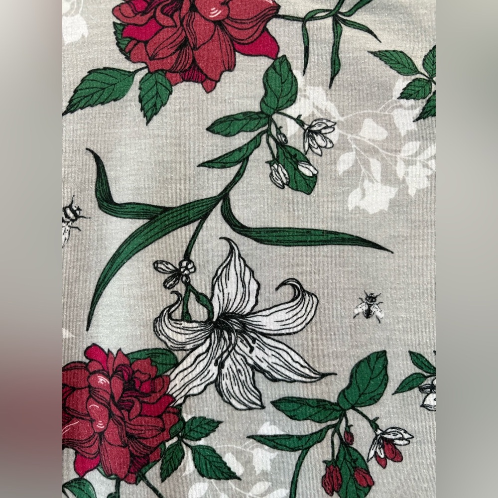 Fresh Prince of Bel-Air Grey Maroon Floral Print Adult Shirt Large White 1990s - Picture 4 of 7